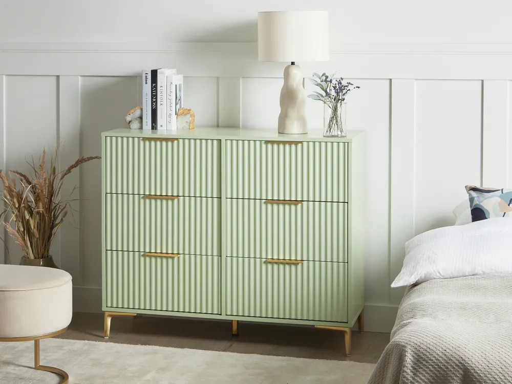 6 Drawer Chest WALCOTT Light Green