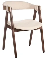 Set of 2 Dining Chairs DAY Boucle Dark Brown/ Beige_949150