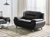 Sofa 2 Seater LEIRA Faux Leather Black