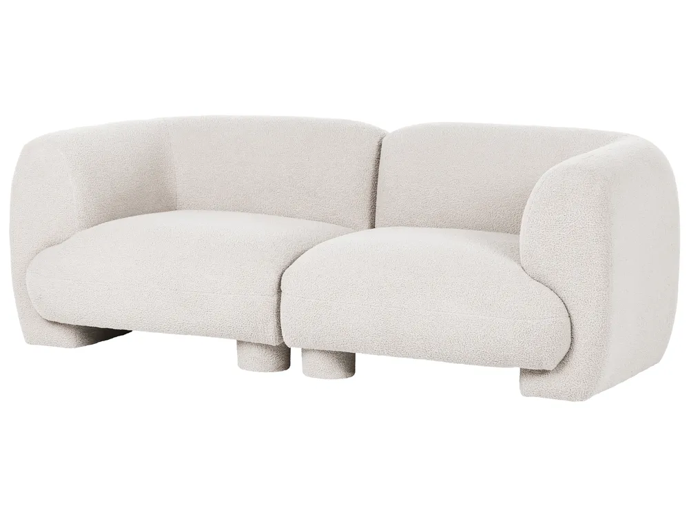 Modular Living Room Set 4 Seater MJALBI with Ottoman Boucle Off-White_1075185
