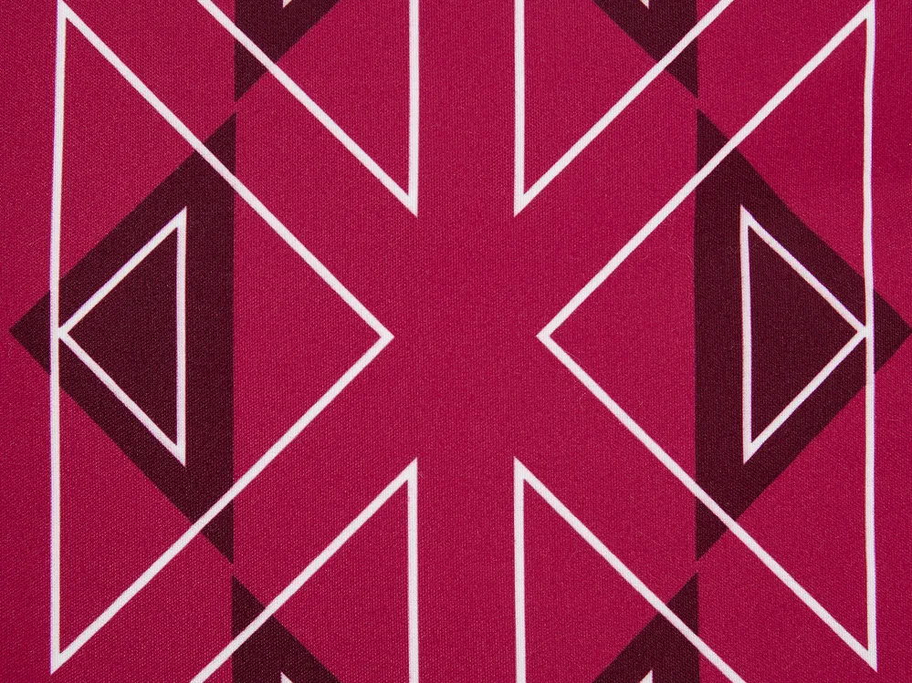 Set of 2 Outdoor Cushions MEZZANO Geometric Pattern 40 x 40 cm Pink_881461