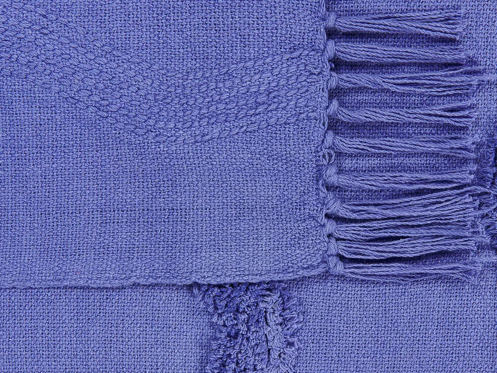 Blanket KHARI Cotton 125 x 150 cm Violet_839569