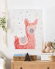 Tavla AFASSA 60 x 80 cm Djurmotiv Rosa_1178239