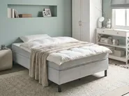 Divan Bed without Headboard Fabric COUNTESS 120 x 200 cm (EU Small Double) Light Grey_1054389
