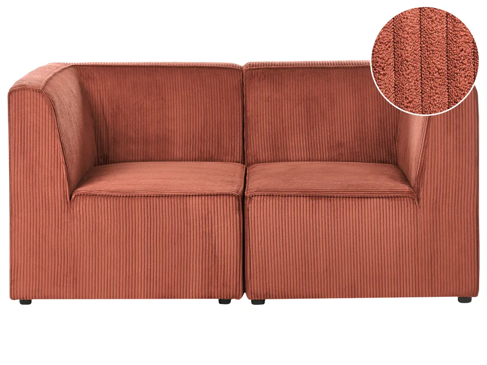 Sofa 2 Seater LEMVIG Corduroy Golden Brown
