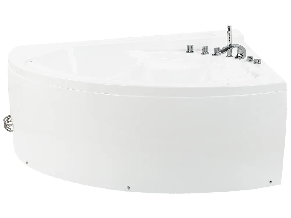 Hörnbubbelbadkar med LED PELICAN 2060 x 1650 mm Vit_755876