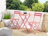 Bistro Set Folding FIORI Metal Red
