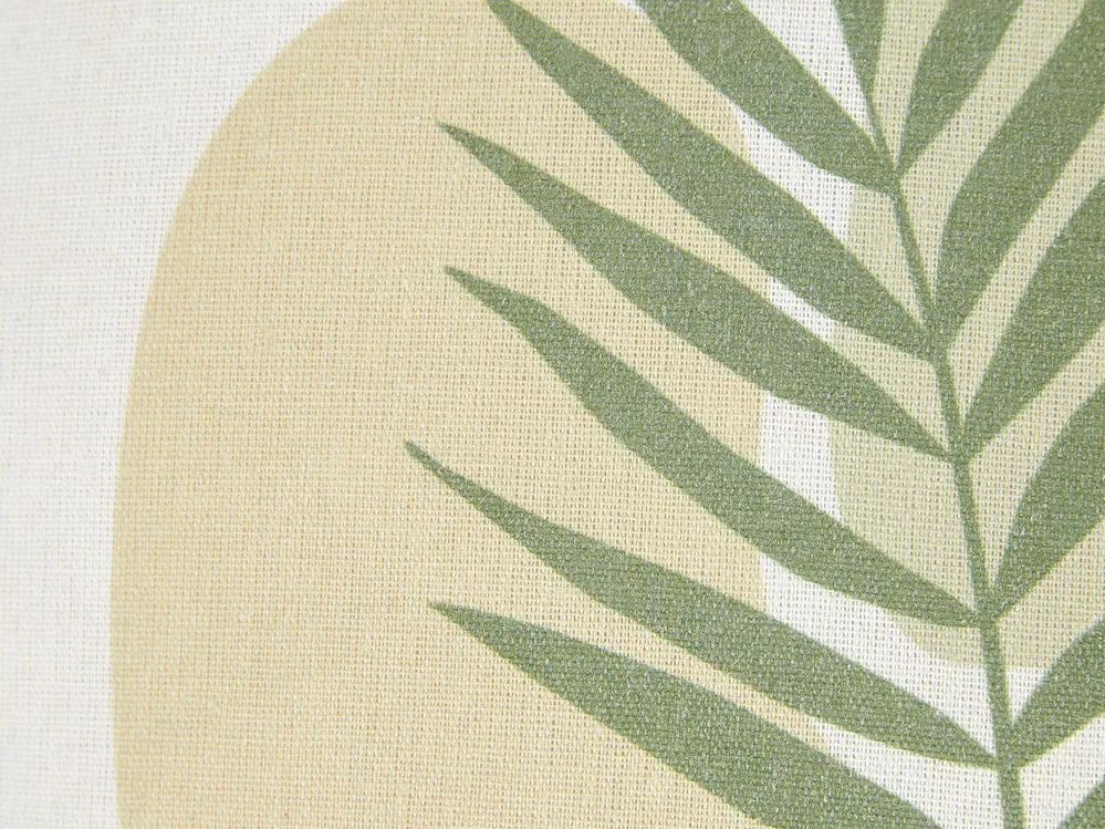 Set of 2 Decorative Cushions MICROSORUM 45 x 45 cm Light Green Plant Pattern_810688