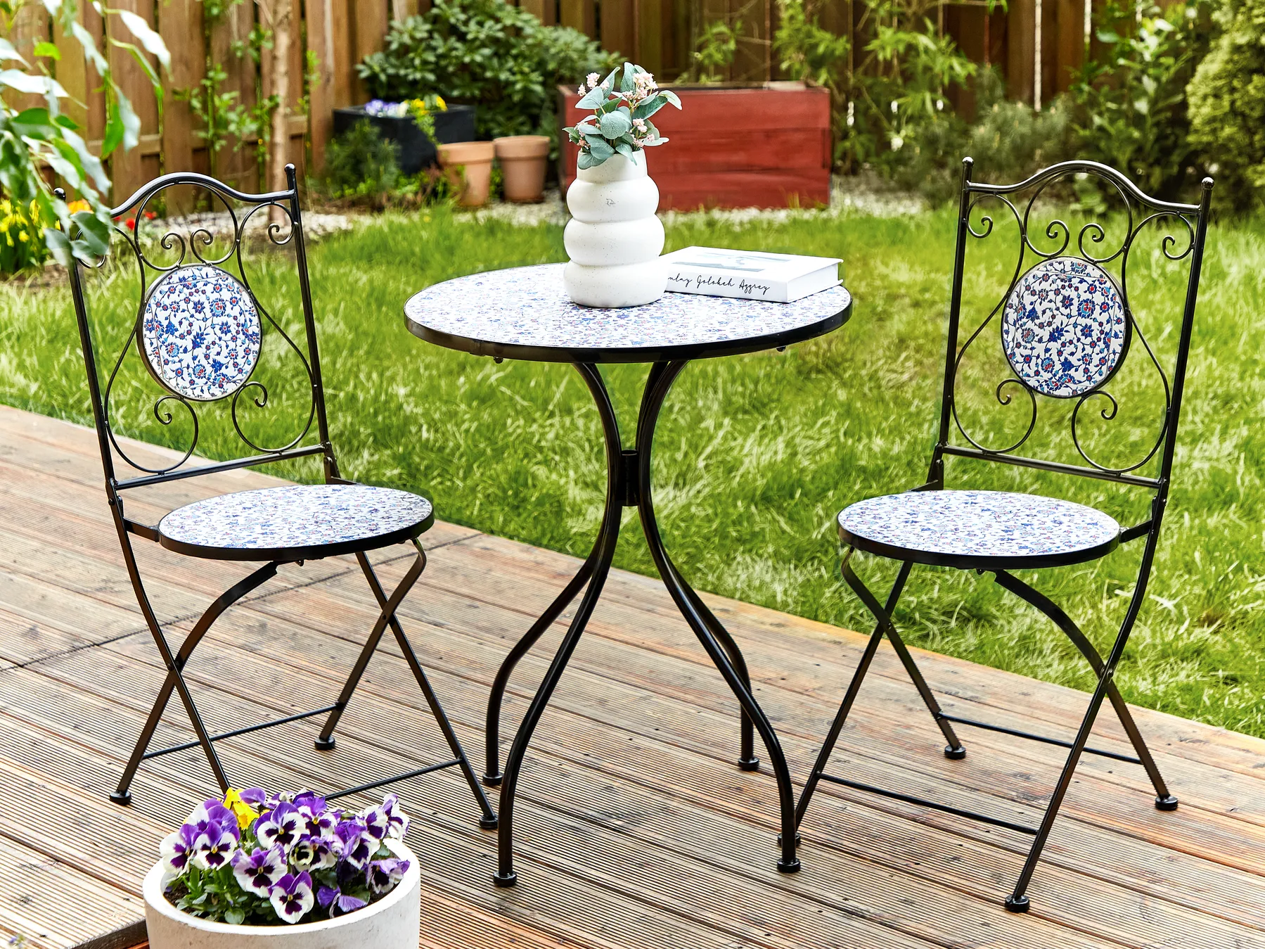 Bistropöytä CAMPRENA 60 cm 60 cm Metalli Musta_919834