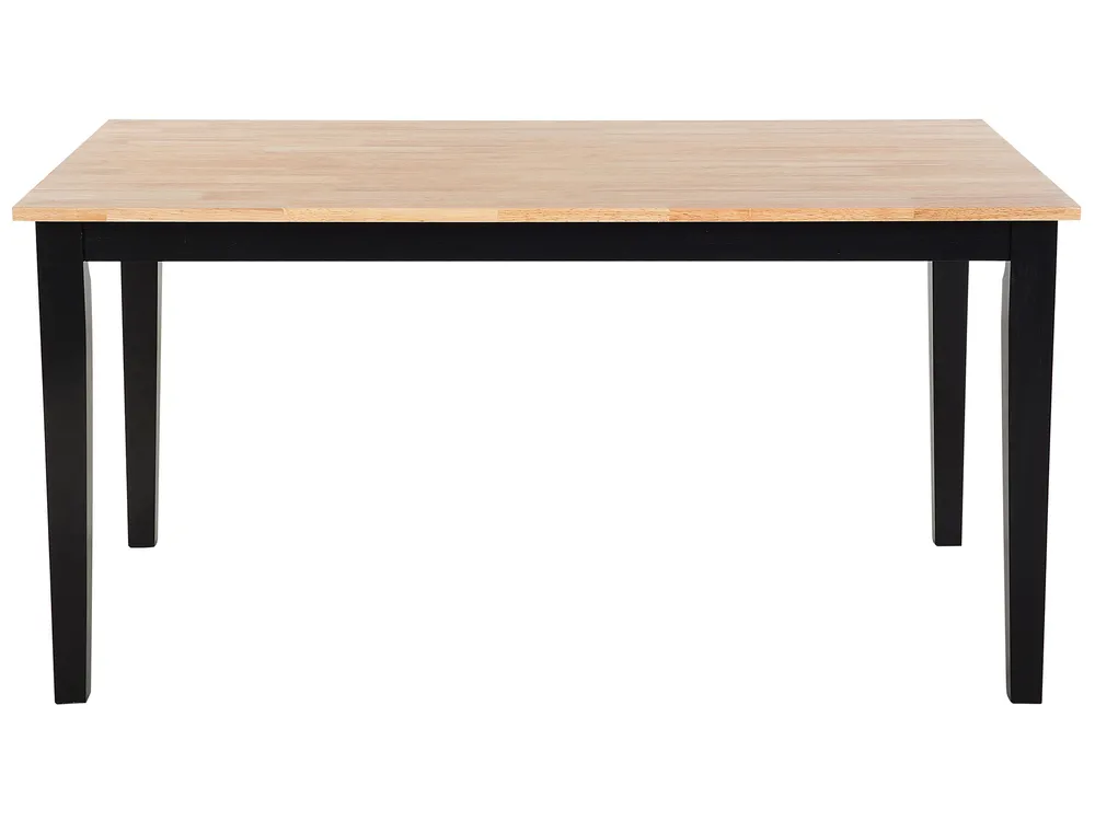 Dining Set GEORGIA Wood Brown/ Black 6 Seater_736759