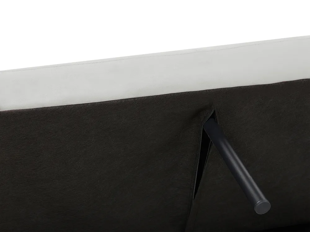 Sofa Bed 3 Seater VIMMERBY Velvet Light Grey_764236
