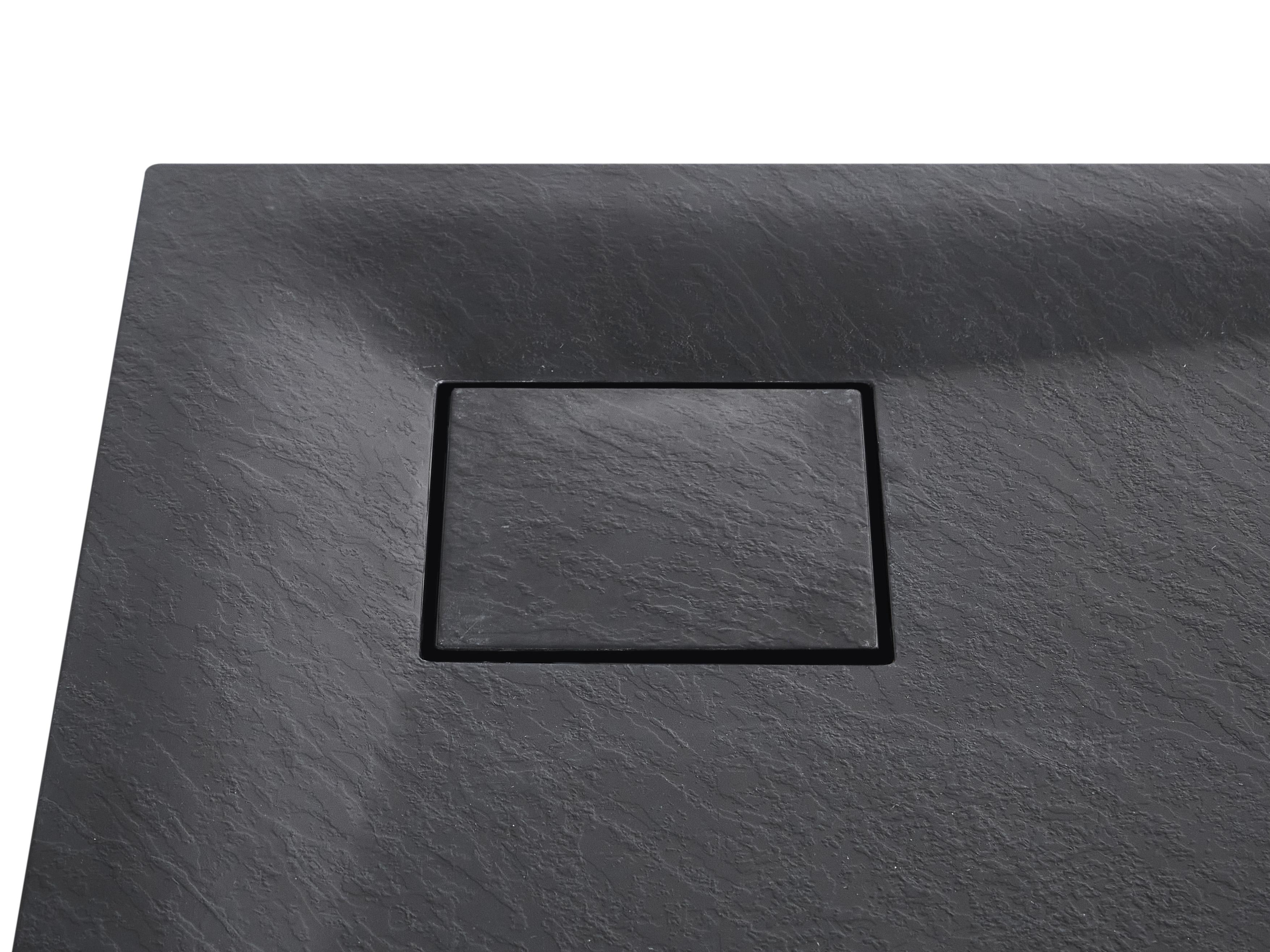 Dusjkar PARON 90 x 90 x 3 cm Svart_968659