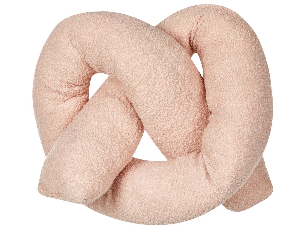 Throw Cushion GLADIOLUS 172 x 14 cm Boucle Pink Solid