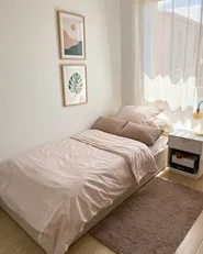 Ottoman Bed without Headboard DINAN Fabric Taupe 90 x 200 cm (EU Single)_1030895