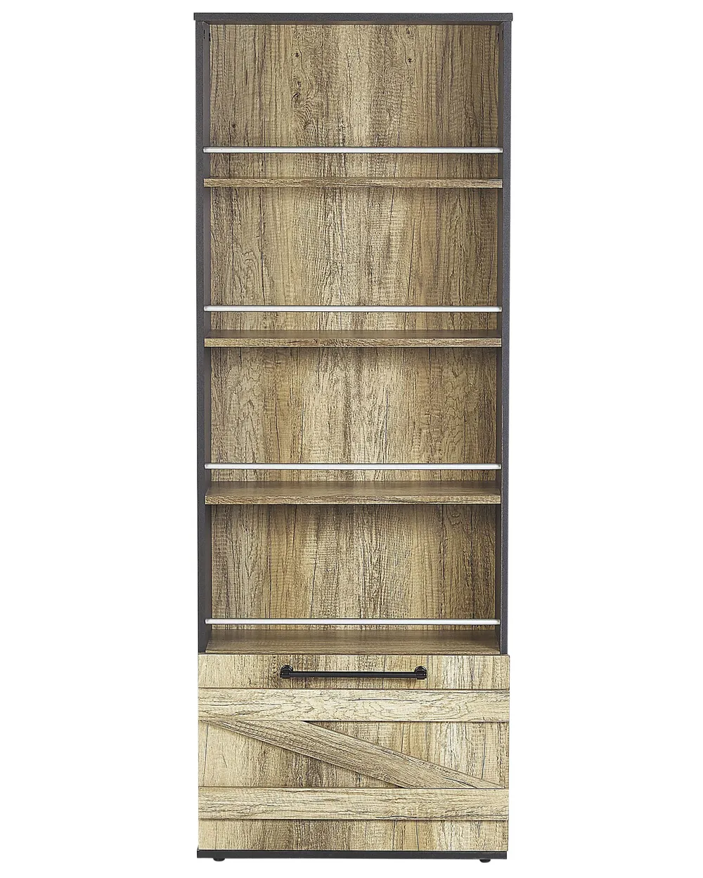 4 Tier Bookcase SALTER 163 cm Brown/ Black_778371