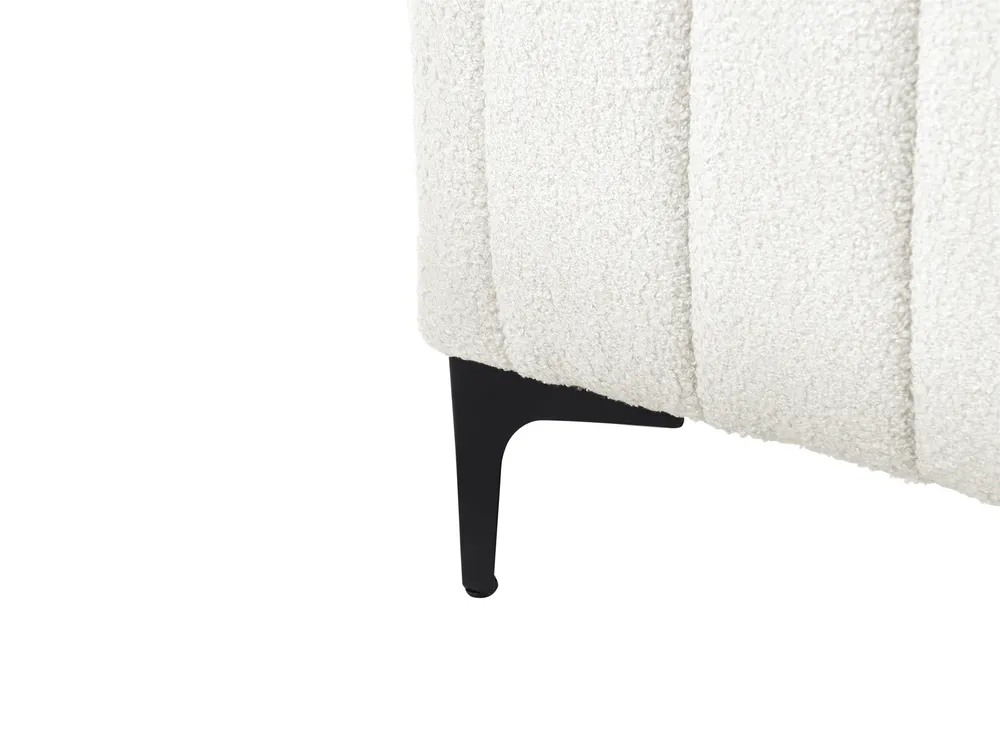 Bed Boucle LUNAN 140 x 200 cm (EU Double) Off-White_960752
