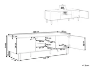TV Stand CLAREMONT Light Brown_843896