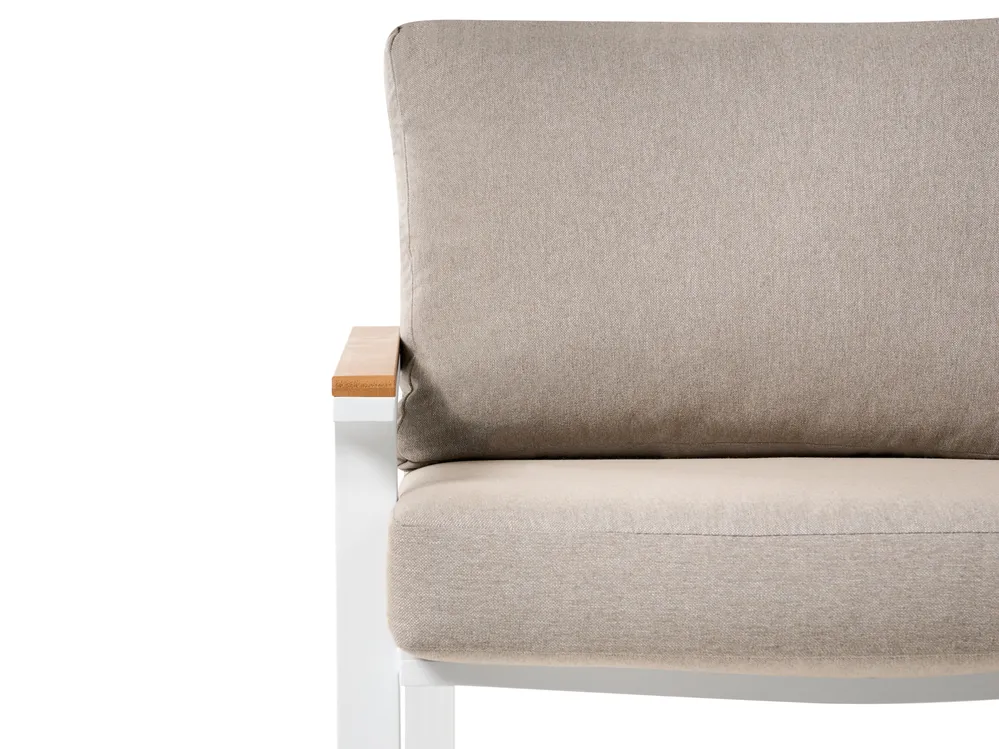 Trädgårdssoffgrupp med bord 4-sits ORERO Taupe_1027773