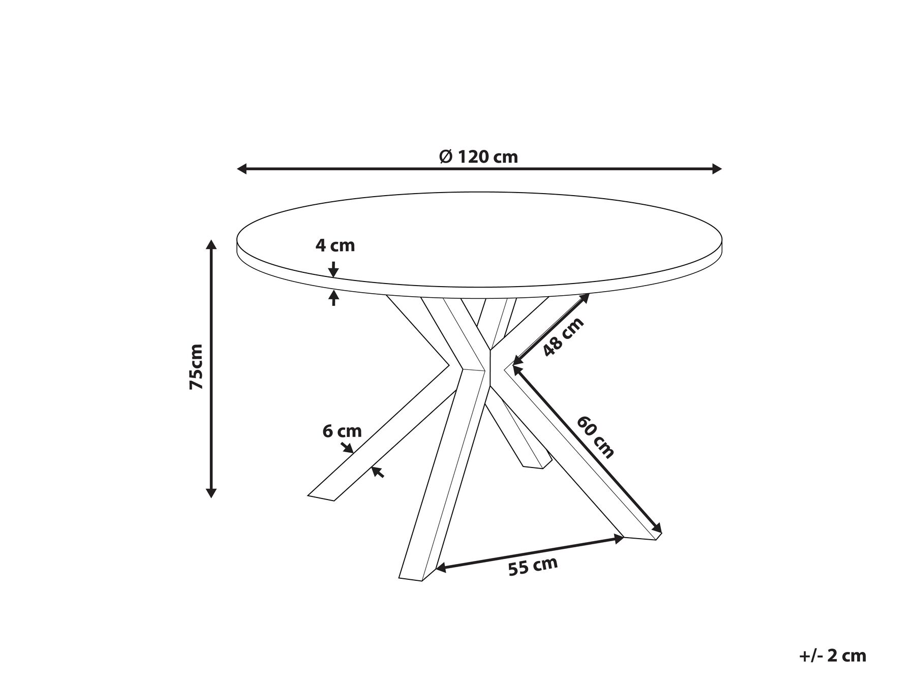 Garden Dining Table MALETTO 120 cm 120 cm Glass Grey_828788