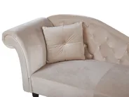 Vänstervänd schäslong LATTES Sammet Beige_791480
