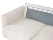 Corner Sofa 4 Seater BREDA Fabric Light Beige Left Hand_1078081