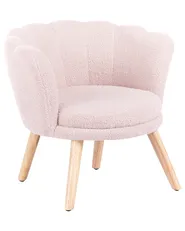Kids Armchair HALBY Boucle Pastel Pink_989125