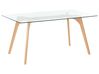 Dining Table HUDSON Transparent 160 cm 90 cm Tempered Glass