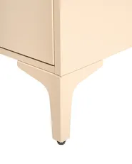 2 Drawer Bedside Table ARDURA Metal Beige_1077655