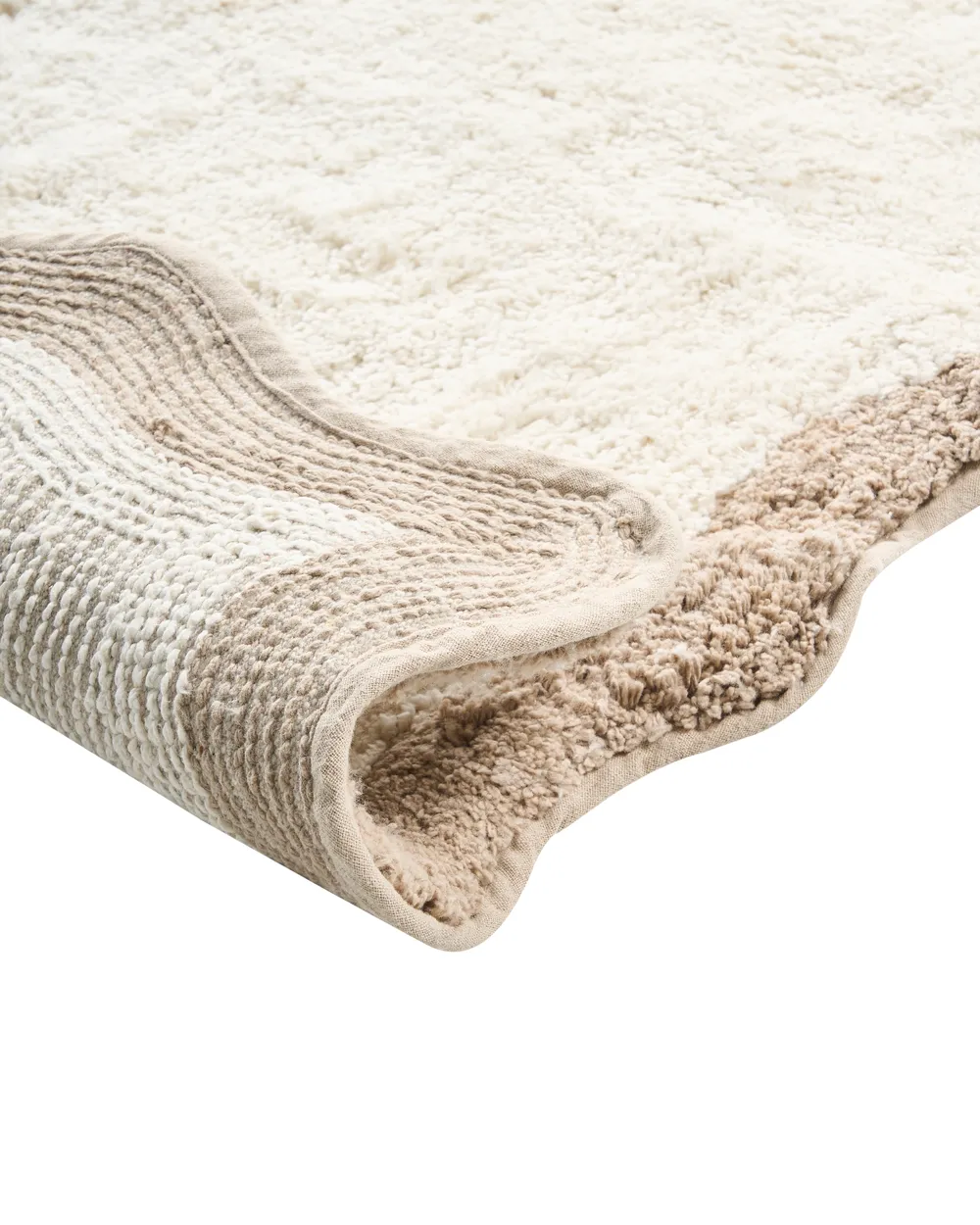 Badrumsmatta NANGAL Brun/ Beige 80 x 150 cm Bomull_1026022