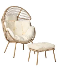 Trädgårdsstol MURANO Konstrotting Naturlig_932880