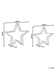 Joulukoristesetti 2 kpl LED-valo ITALLA 30/38 cm Tähti Kulta_1169112