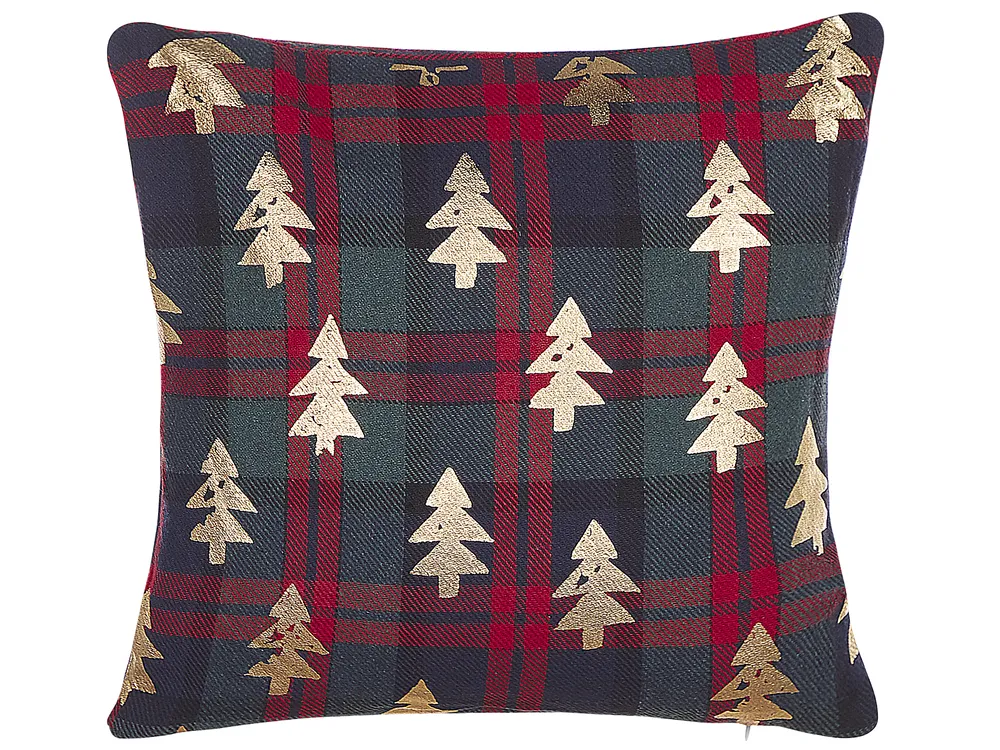 Set of 2 Decorative Cushions CUPID 45 x 45 cm Dark Green Christmas Motif_814130