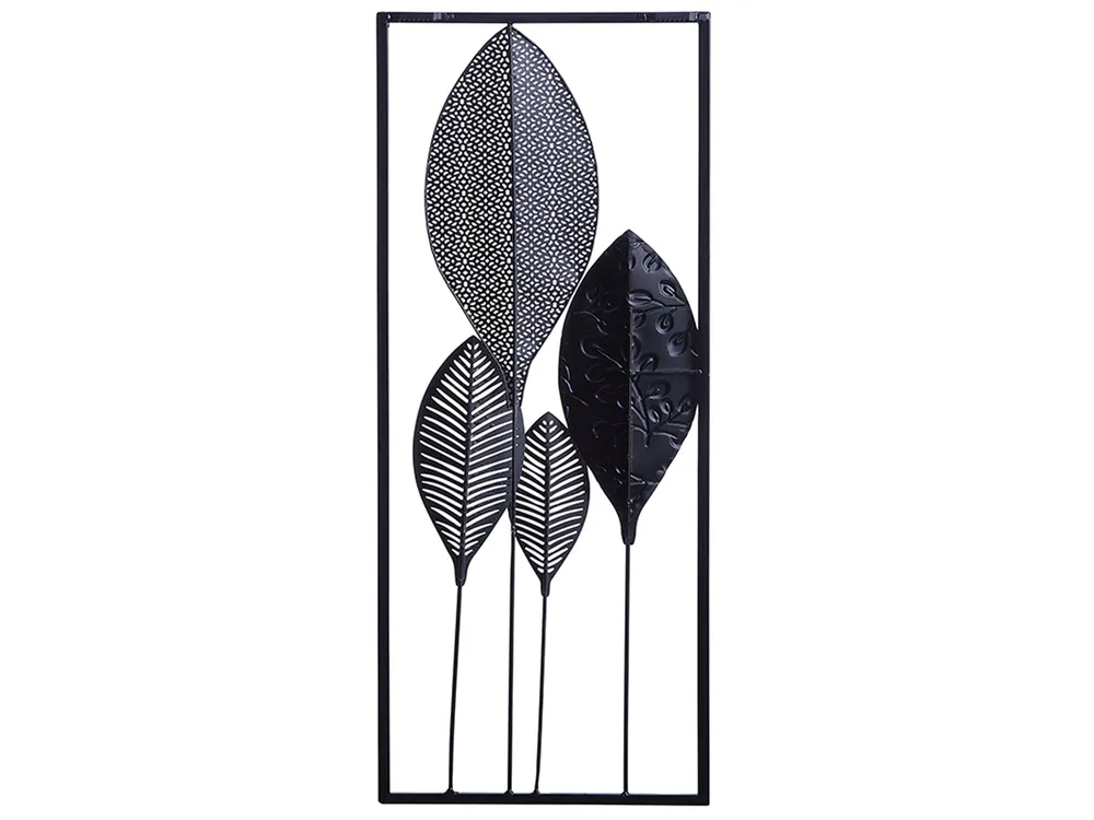 Wall Decor Leaf PLATINUM Metal 75 cm Multicolour_742406