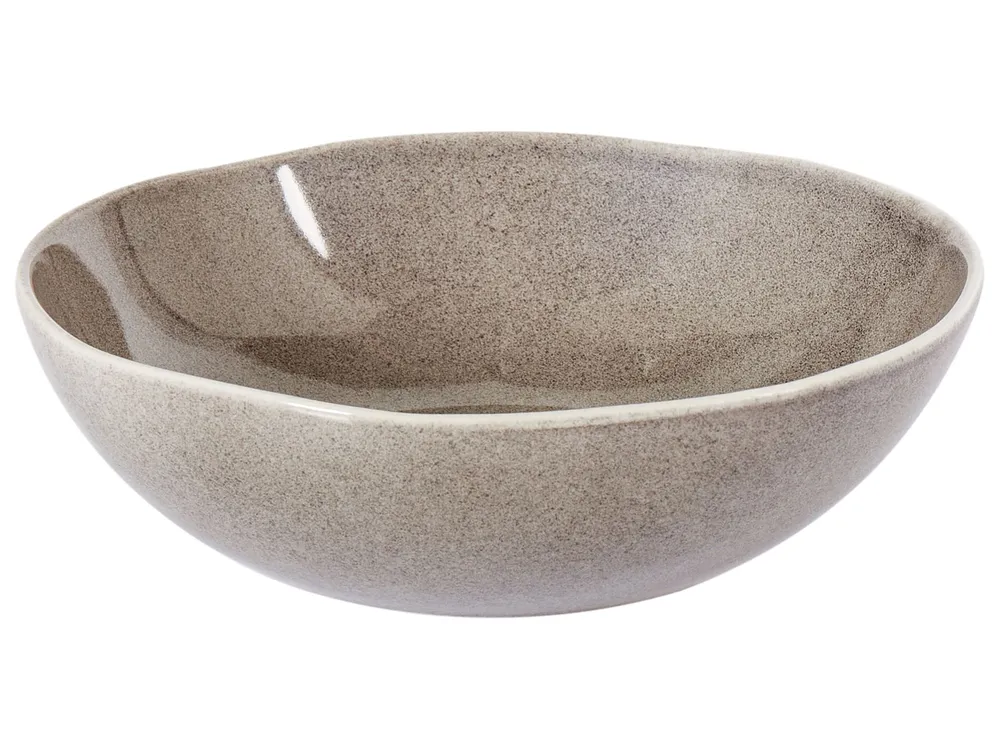 Set med 8 djupa tallrikar COSTMARY Stengods Grå_986565