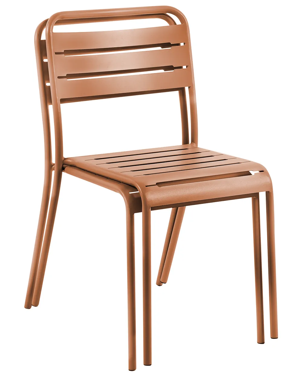 Set of 2 Garden Chairs LEFKADA Metal Brown_1081219