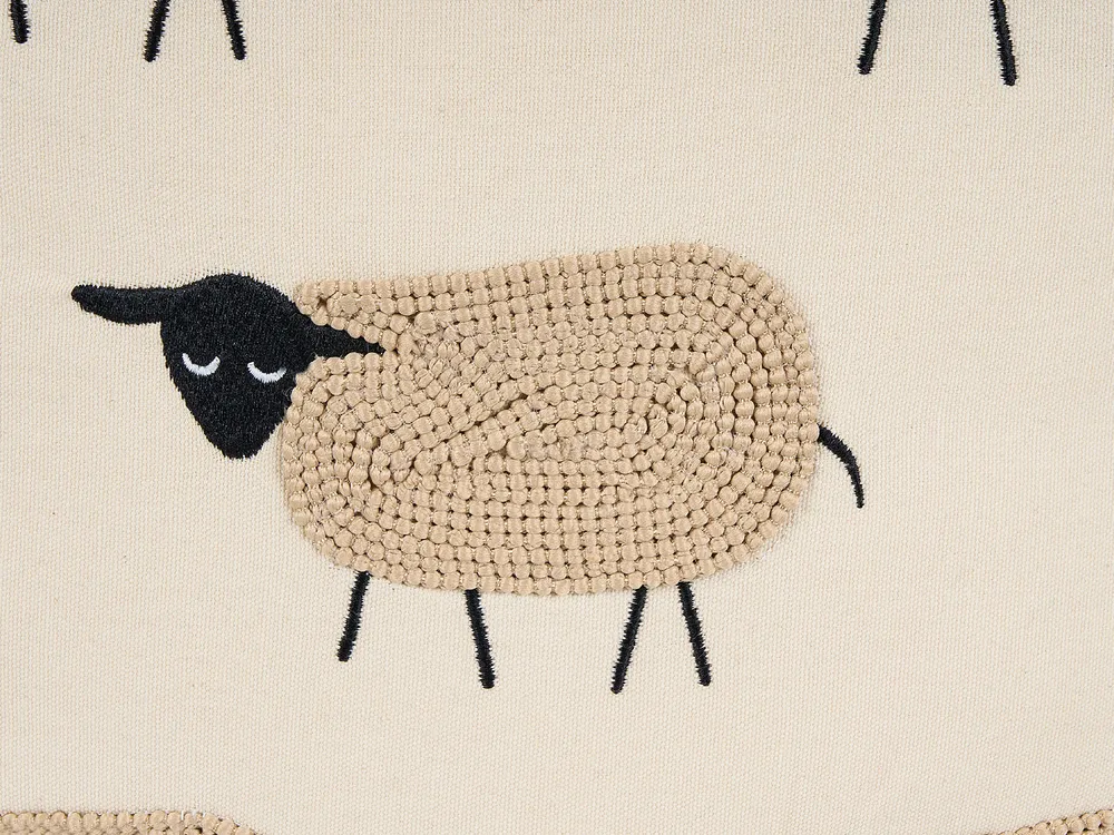 Set med 2 prydnadskuddar BANNU Bouclé 45 x 45 cm Beige_879386