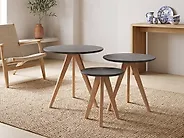 Set of 3 Coffee Tables VEGAS Grey_1179935
