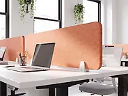 Skiljevägg för skrivbord WALLY 130 x 40 cm Ljusröd_1185938