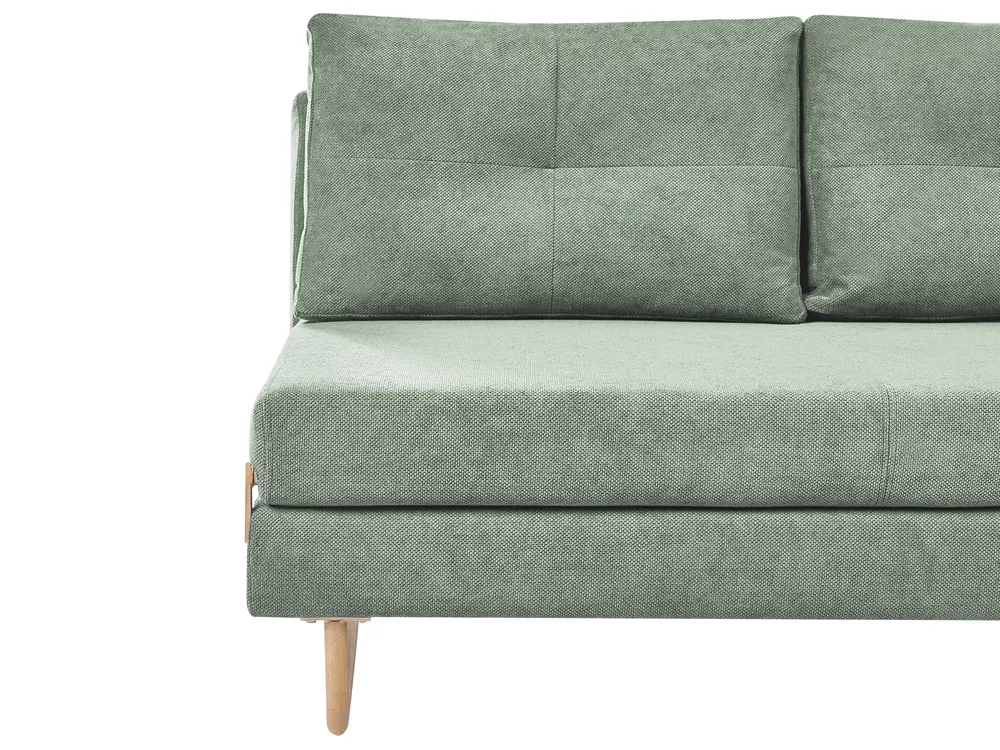 Living Room Set 6 Seater JERSLEV Fabric Light Green_1013713