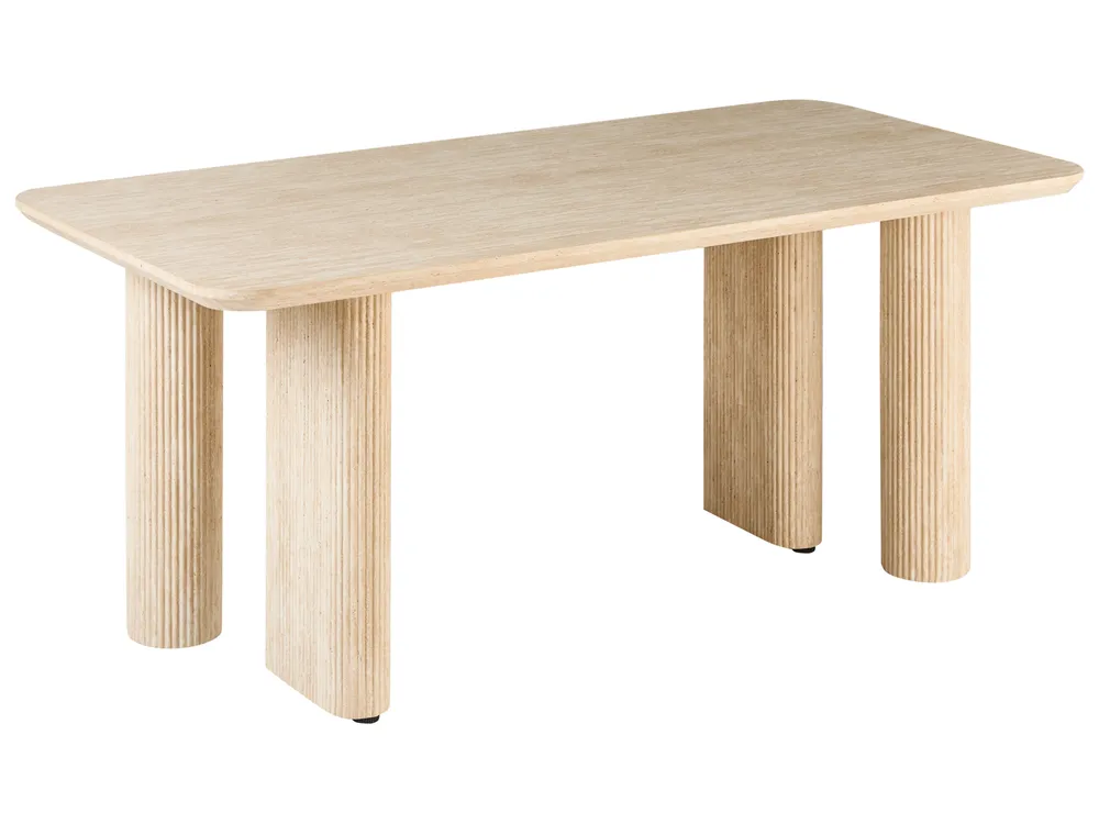 Dining Table BARROY Travertine Effect 180 cm 90 cm