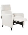 Recliner Chair SELVIK with Footrest Fabric Off-White