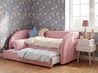 Trundle Bed Boucle ALBIAC 90 x 200 cm (EU Single) Pastel Pink