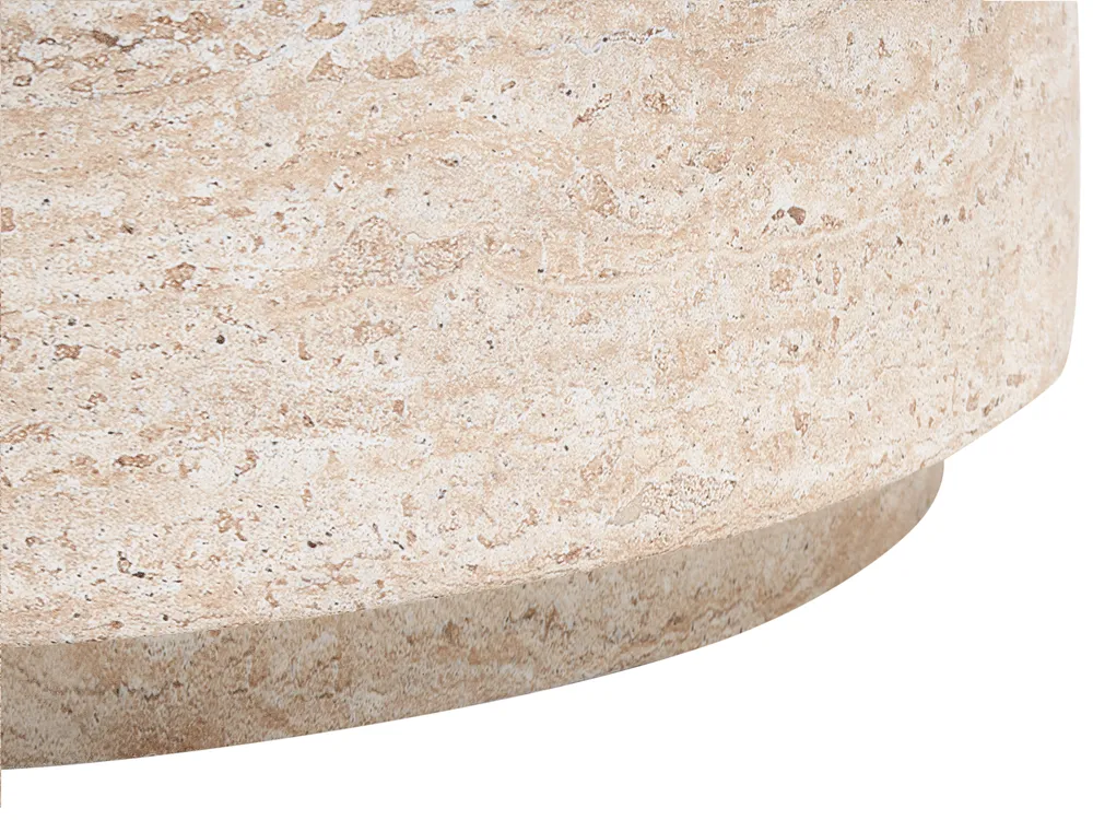 Coffee Table ASIERIO 70 cm 70 cm Travertine Effect_1007442