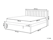 Säng med lamellram Metall MAURS 160 x 200 cm Vit_778508