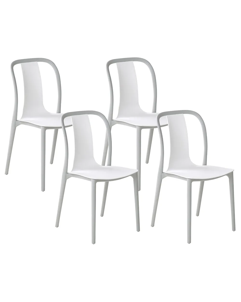 Set of 4 Garden Chairs SPEZIA White
