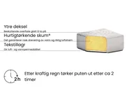 Solseng med pute LARIANO Metall Lys beige_992433