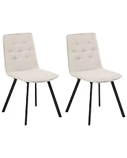 Sett med 2 spisestoler CARVER Beige_1188091