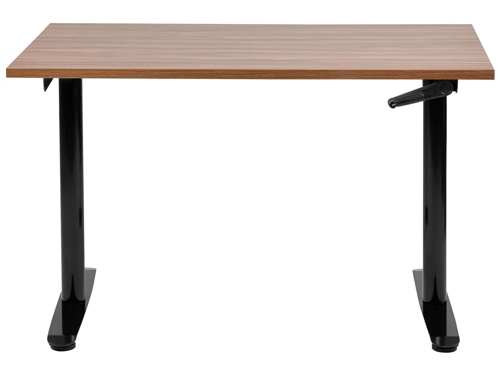 Työpöytä säädettävä DESTINAS 120 cm 72 cm Ruskea/musta_899137
