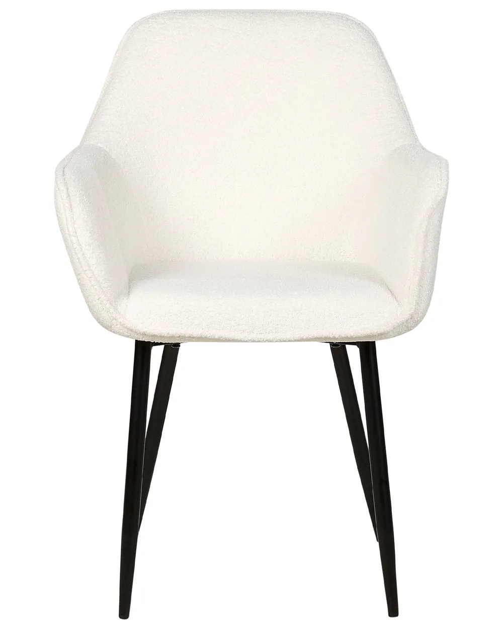 Set of 2 Dining Chairs ALDEN II Boucle White_877504
