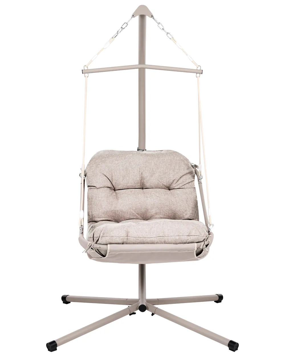 Hanging Chair with Stand ALGHERO Metal Beige_1094515